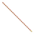 14k Gold Genuine Ruby Bracelet 2.8 Carats by Fine Color Jewels