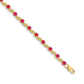 14k Gold Genuine Ruby Bracelet 2.8 Carats by Fine Color Jewels