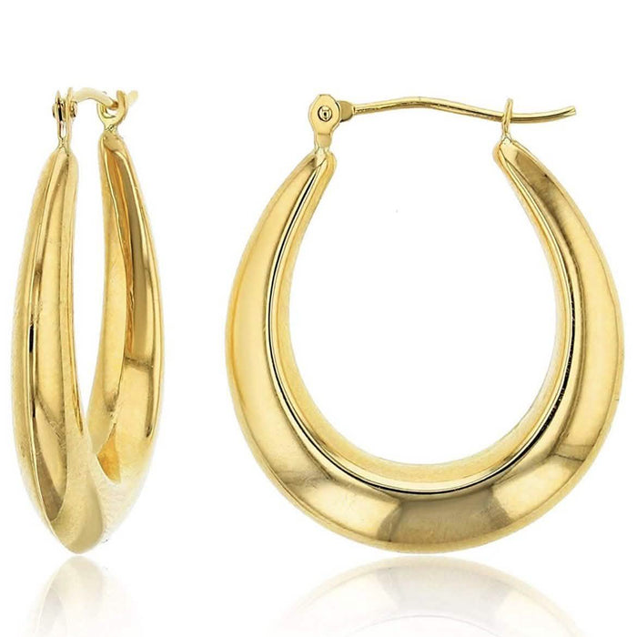 14K Gold Graduated French Lock Huggie Hoops by DailySale