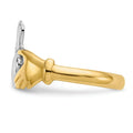 14k Gold Heart Claddagh Ring by Fine Color Jewels