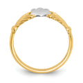 14k Gold Heart Claddagh Ring by Fine Color Jewels