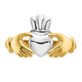 14k Gold Heart Claddagh Ring by Fine Color Jewels