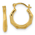 14k Gold Hinged Shrimp Earrings by Fine Color Jewels