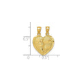 14k Gold I LOVE YOU broken heart Pendant for Couple by Fine Color Jewels