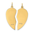 14k Gold I LOVE YOU Charm Pendant 2 Piece by Fine Color Jewels