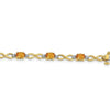 14K Gold Infinity Genuine Citrine and Diamond Bracelet