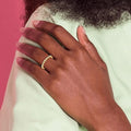 14K Gold Lab Diamond Half Eternity Ring by Fine Color Jewels