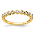14K Gold Lab Diamond Half Eternity Ring by Fine Color Jewels