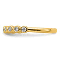 14K Gold Lab Diamond Half Eternity Ring by Fine Color Jewels