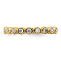 14K Gold Lab Diamond Half Eternity Ring by Fine Color Jewels