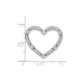 14k Gold Lab Diamond Open Heart Chain Slide Pendant by Fine Color Jewels