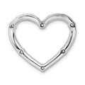 14k Gold Lab Diamond Open Heart Chain Slide Pendant by Fine Color Jewels