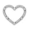 14k Gold Lab Diamond Open Heart Chain Slide Pendant