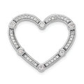 14k Gold Lab Diamond Open Heart Chain Slide Pendant by Fine Color Jewels