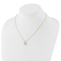 14K Gold Lab Diamond Open Teardrop Pendant Necklace by Fine Color Jewels