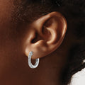 14k Gold Lab Diamond Twisted Hinged Hoop Earrings by Fine Color Jewels