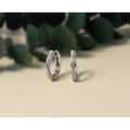 14k Gold Lab Diamond Twisted Hinged Hoop Earrings by Fine Color Jewels