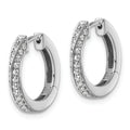 14k Gold Lab Diamond Twisted Hinged Hoop Earrings by Fine Color Jewels