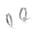 14k Gold Lab Diamond Twisted Hinged Hoop Earrings by Fine Color Jewels