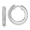 14k Gold Lab Diamond Twisted Hinged Hoop Earrings
