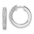14k Gold Lab Diamond Twisted Hinged Hoop Earrings by Fine Color Jewels