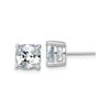 14K Gold Lab Grown Diamond Cushion Four Prong Stud Earrings