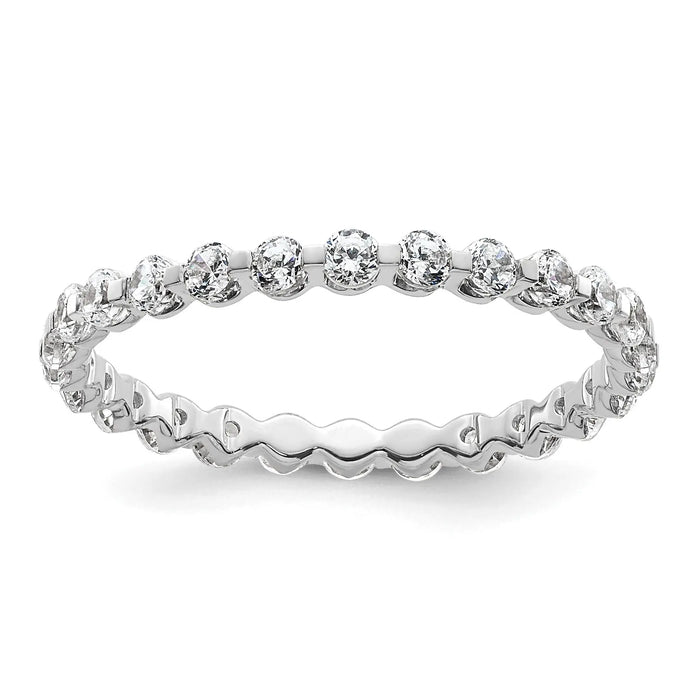 14k Gold Lab Grown Diamond Eternity Band Ring by Fine Color Jewels