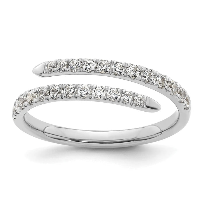 14k Gold Lab Grown Diamond Fashion Pave Bands by Fine Color Jewels