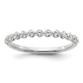 14K Gold Lab Grown Diamond Half Eternity Band Ring by Fine Color Jewels
