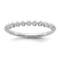 14K Gold Lab Grown Diamond Half Eternity Band Ring by Fine Color Jewels