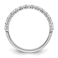 14K Gold Lab Grown Diamond Half Eternity Band Ring by Fine Color Jewels