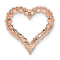 14k Gold Lab Grown Diamond Heart Chain Slide Pendant by Fine Color Jewels
