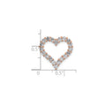 14k Gold Lab Grown Diamond Heart Chain Slide Pendant by Fine Color Jewels