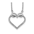 14k Gold Lab Grown Diamond Infinity Heart Necklace by Fine Color Jewels