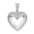 14k Gold Lab Grown Diamond Pave Heart Pendant by Fine Color Jewels