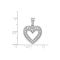 14k Gold Lab Grown Diamond Pave Heart Pendant by Fine Color Jewels