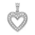 14k Gold Lab Grown Diamond Pave Heart Pendant by Fine Color Jewels