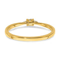 14k Gold Lab Grown Diamond Petite Three Stone Engagement Ring 1/8 carat by Fine Color Jewels
