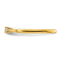 14k Gold Lab Grown Diamond Petite Three Stone Engagement Ring 1/8 carat by Fine Color Jewels