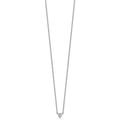 14k Gold Lab Grown Diamond Solitaire Heart Necklace by Fine Color Jewels