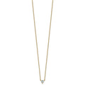 14k Gold Lab Grown Diamond Solitaire Heart Necklace by Fine Color Jewels