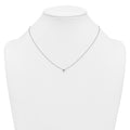 14k Gold Lab Grown Diamond Solitaire Heart Necklace by Fine Color Jewels