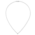 14k Gold Lab Grown Diamond Solitaire Heart Necklace by Fine Color Jewels