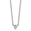 14k Gold Lab Grown Diamond Solitaire Heart Necklace