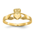 14k Gold Ladies Claddagh Ring by Fine Color Jewels