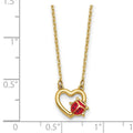 14K Gold Lady Bug Necklace by Fine Color Jewels