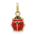 14k Gold Ladybug Charm Pendant by Fine Color Jewels
