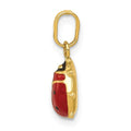 14k Gold Ladybug Charm Pendant by Fine Color Jewels