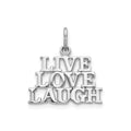 14k Gold Live Love Laugh Charm Pendant by Fine Color Jewels
