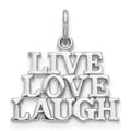14k Gold Live Love Laugh Charm Pendant by Fine Color Jewels